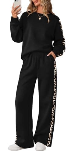 WIHOLL Sweatsuits Women 2 Piece Sets 2026 Wide Leg Pant Matching Sets Womens …