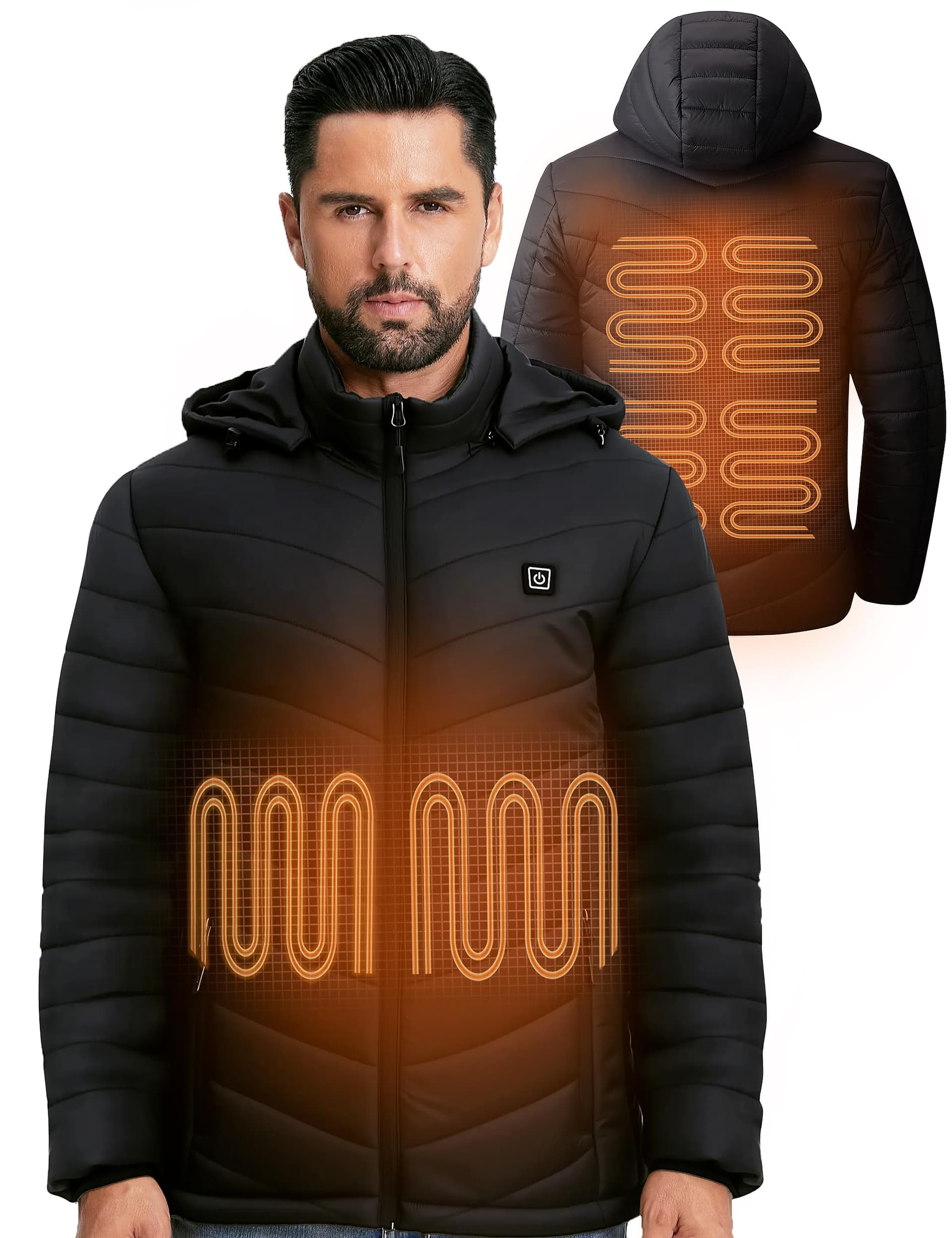 Heated Jacket for Men with 20000mAh Battery Pack
