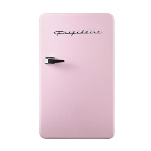 Frigidaire Retro Compact Refrigerator with Chiller, 3.2 cu ft Countertop Fridge, Built-In Bottle Opener, Rounded Corners, Premium, for Office, Bedroom, Dorm Room, Cabin, 18.5D x 20W x 31.5H (Pink)