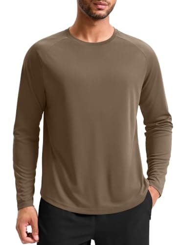 Soothfeel Men's Workout Shirts Long Sleeve Athletic Running Tops Quick Dry — image 1