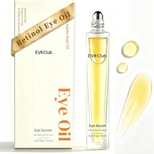 Retinol Eye Serum Oil Roller | Plant-Derived Repairing Under Eye Oil with Jojoba & Squalane | Anti-Aging Eye Treatment for Fine Lines & Barrier Care — image 1