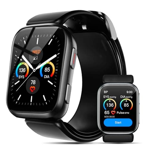 BP Doctor Smart Watch Blood Pressure, 1.95'' Blood Pressure Watch with Air Pump Cuff, Watch with Blood Pressure Sleep Monitor Sports Tracking for Android iOS Supports Data Sharing, Reminder Monitoring — image 1