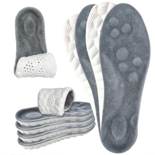 2 Pairs Coral Fleece Insoles for Men Women — image 1