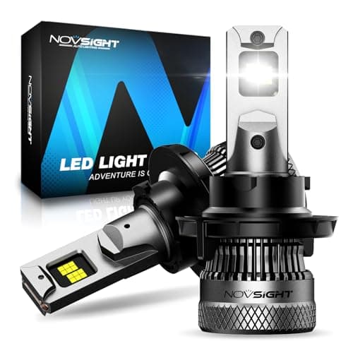 NOVSIGHT 𝐇 𝟏 𝟑 Bulbs Upgraded - 𝟗 𝟎 𝟎 𝟖 Fog Lamps 𝟕𝟎𝟎𝟎𝟎𝐋𝐌 Ultra Bright, 6500K Cool White, Pack of 2 — image 1