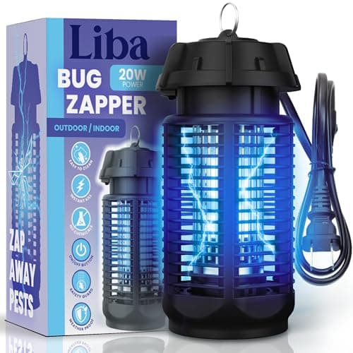 LiBa Bug Zapper Outdoor 4000V 20W, IPX4 waterproof Insect Killer for Yard | 4000V grid, 20W brightness, IPX4 waterproof, switch control, outdoor bug zapper for backyard patio — image 1