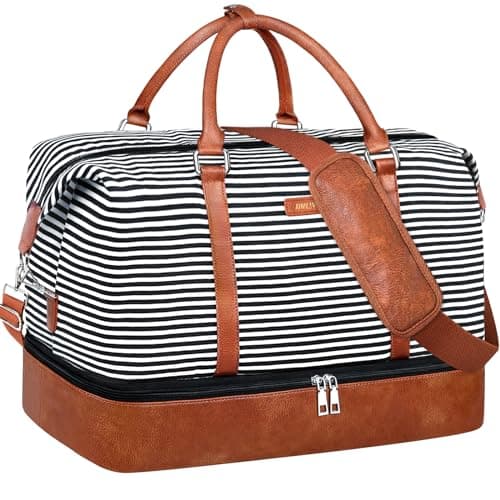 IBFUN Weekender Bags for Women, 21" Travel Duffle Bag with Shoe Compartment | Carry On Overnight Large Duffel Bag with Crossbody Bag and Toiletry Bag for Weekend Travel Gym Hospital Business Trip — image 1