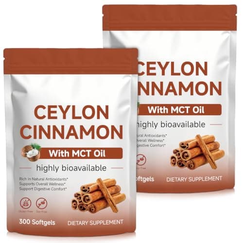 Tiuedu Ceylon Cinnamon Softgels with MCT Oil, 2Pack | Antioxidant & Digestive Wellness Support — image 1