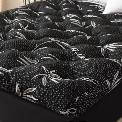 WhatsBedding 5 Inch Queen Mattress Topper Memory Foam Bamboo Viscose Air Layer — image 1