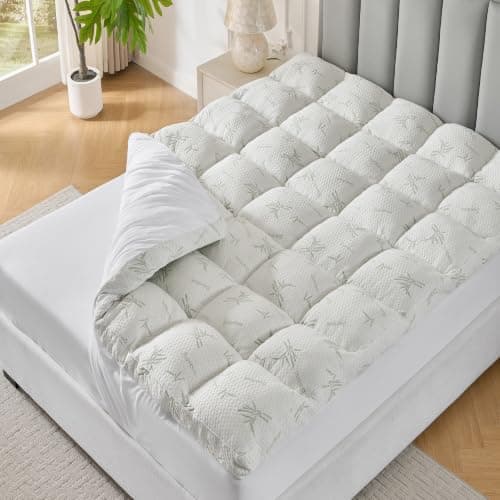 LUNESTRY 4 Inch Cooling Memory Foam Mattress Topper Queen, Back Pain Relief | 4 Inch, Cloud-Like Comfort, 20" Deep Pocket, Rayon Derived from Bamboo, Pillow Top Mattress Pad, Perfect for Hot Sleepers — image 1