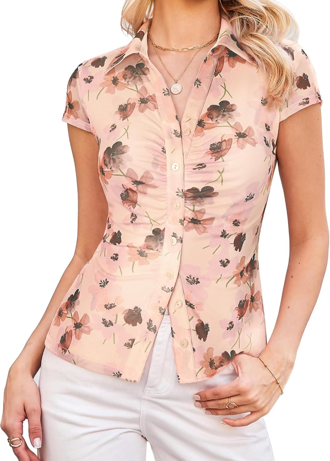 GRACE KARIN Women Mesh Boho Tops
