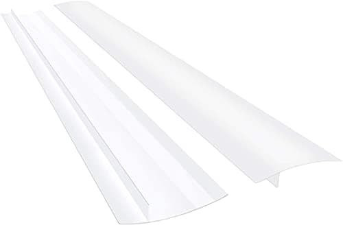 Silicone Kitchen Stove Gap Covers, Kitchen Counter Gap Anti-Slip Non-Tacky Filler Seals Spills Between Counter, Stovetop, Oven, Washer, Sheat-resistant,et of 2 (25Inches, Translucent) by liboyixi — image 1