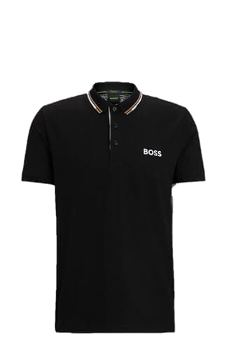 BOSS Paddy Pro Stretch Pique Polo Shirt Black Cloud