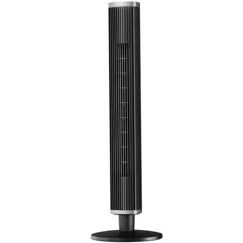 COWSAR 41-Inch Bladeless Tower Fan with Remote, 6 Speeds, 4 Modes, 24H Timer, 60° Oscillation for Bedroom, Office, Kitchen, Black — image 1