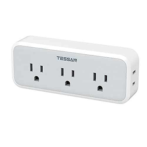 Multi Plug Outlet Extender, TESSAN Surge Protector Wall Plug Splitter with 5 Electrical Outlet Expander, Multiple Plug Adapter for Travel Home Office