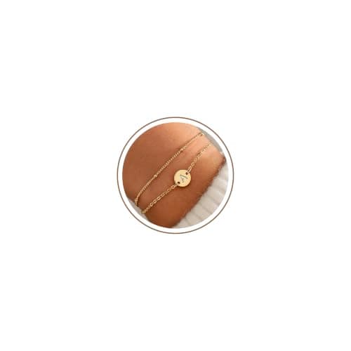 18K Gold Plated Initial Bracelets for Women Jewelry Gifts Trendy — image 1