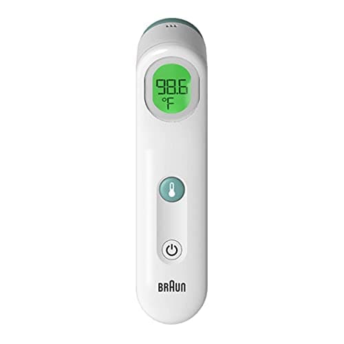 Braun Sensian Contact 5 Forehead Thermometer, Gentle Digital Thermometer for Adults and All Ages with Professional Accuracy and Color Coded Guidance