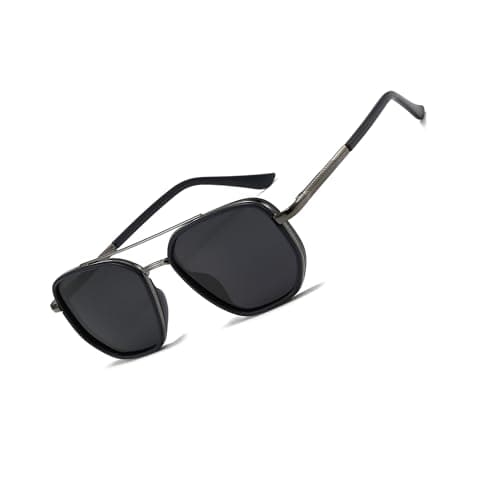 BOBUXLIIN Square Tangle Free Retro Polarized Aviator Sunglasses for Women | BOBUXLIIN Square Tangle Free Retro Aviator Sunglasses for Women Trendy Womens Sunglasses Polarized UV Protection Metal Frame — image 1