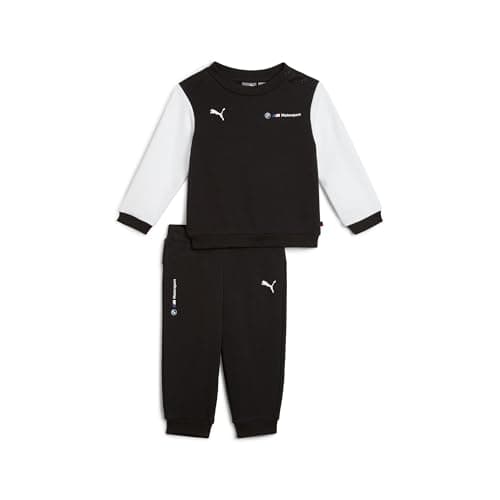 PUMA Unisex-Child BMW M Motorsport Sweatshirt & Pants Set, Black, 0-3 Months