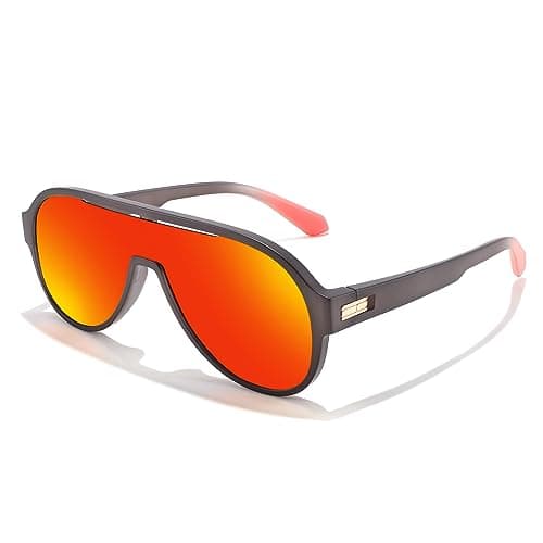 FEISEDY Polarized Men Women Sunglasses, Oversized Fahion One Piece Sun Glasses, Lightweight TR90 Frame B4080 — image 1