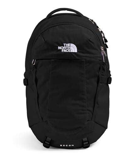 The North Face Women's Recon Everyday Laptop Backpack - Commuter Travel Bag, 18" Laptop Sleeve, Water-Repellent, TNF Black/TNF Black-NPF, One Size