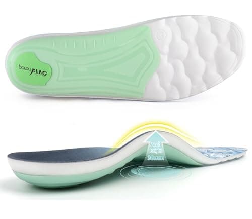 Plantar Fasciitis Arch Support Insoles for Men Women,Flat Feet Insoles,Supercritical Foam Orthotic Shoe Inserts with Sweat-Wicking Fabric,Shock Absorption Athletic Inserts,Standing All Day-L — image 1