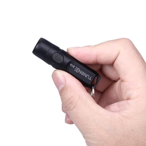 TUNENGE Rechargeable Keychain Flashlights, 650 High Lumens EDC Pocket Flashlights, Mini Flashlight Be Used for Camping Outdoors Emergency(Black) — image 1
