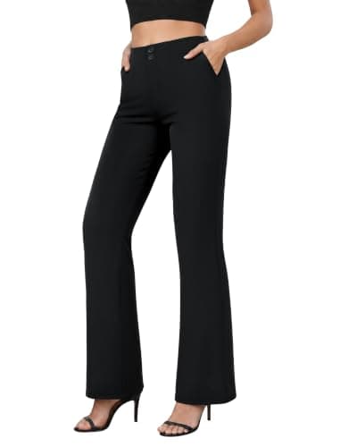 COPYLEAF Dress Pants Women Stretchy Work Pants Casual Flare Pull On Slacks — image 1