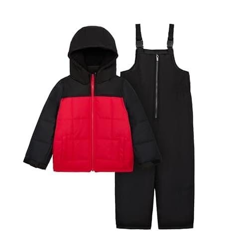 Carter's Baby Boys Heavyweight 2-Piece Skisuit Snowsuit, Red/Black, 12Months