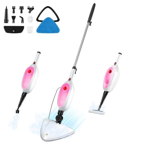 Steam Mop & Detachable Handheld Steamer 2-in-1 Design, 20s Fast Heat-Up, 16FT Power Cord, 10-in-1 Multi-Purpose Steam Cleaner for Hardwood Floors/Carpet/Tile/Grout/Window/Stove for Deep Home Cleaning — image 1