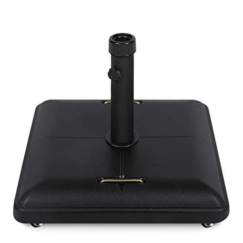Best Choice Products 81-Pound Heavy Duty Square Concrete Rolling Outdoor Patio Umbrella Base Stand w/Locking Wheels, Handles — image 1