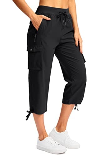Soothfeel Women's Cargo Capris Pants with 6 Pockets Lightweight Quick Dry Travel Hiking Summer Pants for Women Casual — image 1