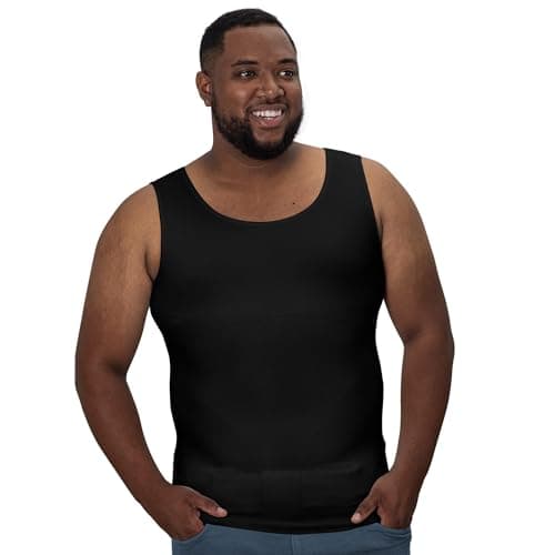 QORE LOGIQ Gynecomastia Compression Shirts for Men - Sleeveless Slimming Undershirts Tummy Control and Body Shaper Tank Top — image 1