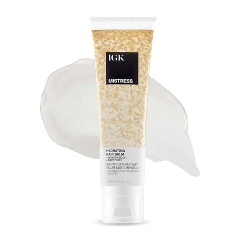 IGK Mistress Hydrating Hair Balm | Leave-In Conditioner + Smoothing Styling Cream | Frizz Control for Dry, Curly & Wavy Hair | Coconut Oil Treatment | Vegan — image 1