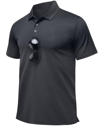 Peakwell Men's Quick Dry Golf Polo Shirts Active Short Sleeve Lightweight Casual Collared T-Shirt — image 1