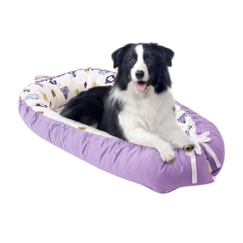 Dog Beds Crate Pad for Medium Dogs, Reversible Ultra Soft Beds, Washable Cover, Comfy Kennel Pad for Dogs Cozy Sleeping Mat, 36inch, Purple — image 1
