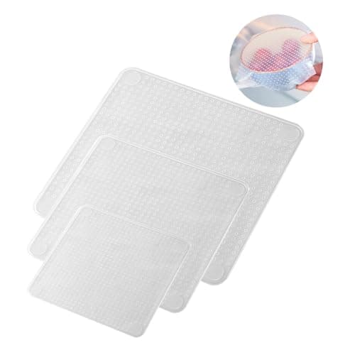 Silicone Bowl Lids with 3 Different Size, Reusable Suction Seal Covers for Food Storage in Fridge, Splatter Guard & Microwave Cover, Silicone Stretch Lids for Bowls, Cups Food Covers Kitchen Gadgets — image 1