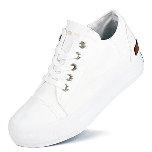 JENN ARDOR Wedge Sneakers for Women Fashion Canvas Shoes Casual Platform Hidden Heel Womens Slip On Sneaker Non Slip Side Zipper — image 1