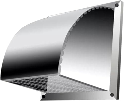 RhLLvJ Stainless Steel Vent Square Vent Cover with Protective Mesh for Long Term Use Exhaust Hood(6 inch)