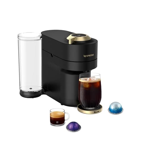 Nespresso Vertuo Pop+ Coffee and Espresso Maker by Breville, Matte Black Gold