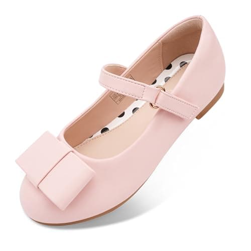 Stelle Girls Dress Shoes Toddler Mary Jane Shoes Flat with Bow for Toddler/Little Kids — image 1
