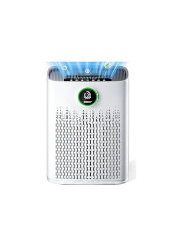 Air Purifiers for Home Large Room, Cover Up to 2400 Ft² with True HEPA Filter, Smart Mode, PM2.5 Air Quality Display, 22dB Sleep Mode, Aromatherapy with 2X-Purification & 360°Air Outlet, HAP603 — image 1
