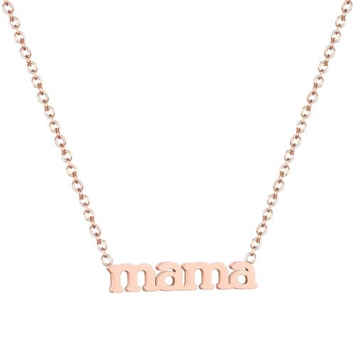 Mothers Day Gifts for Mom, for Wife - 14K Gold Mama Necklace- First Mothers Day Gifts for New Mom - Hypoallergenic, Water-Resistant & Tarnish-Free - Momma Necklace for Women - For Mother to Be — image 1