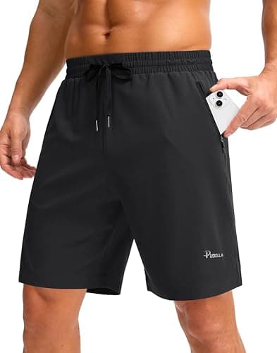 Pudolla Men's Athletic Shorts with Zipper Pockets 5"/7"/9" Lightweight Quick Dry Workout Gym Running Shorts — image 1