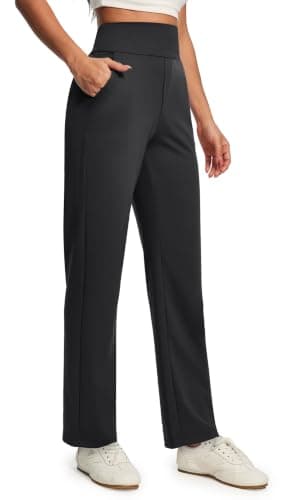 Heathyoga Stretchy Work Pants Women Pull On Straight Leg Dress Pants Slacks β image 1