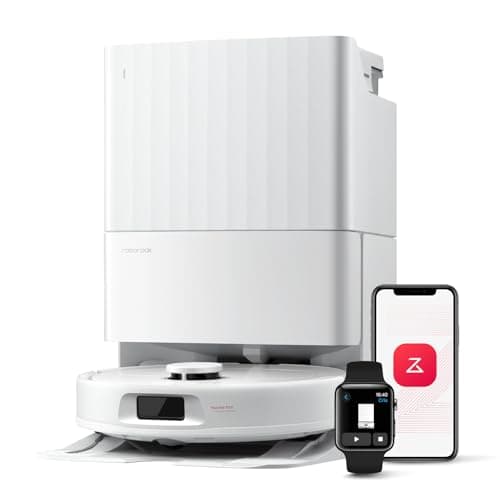 roborock Qrevo Series Robot Vacuum and Mop, 8000Pa Suction, Upgraded from Qrevo S, Anti-Tangle Brush, Smart Obstacle Avoidance, Auto Mop Washing, All-in-One Dock, 200RPM Spinning Mops, White(QV 35A) — image 1