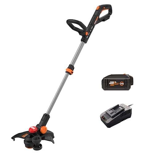 WORX Nitro Cordless String Trimmer & Lawn Edger, 3 in 1 Mini Mower with Brushless Motor, 20V 13" Weed Eater with 90° Pivoting Head, 4.0 Ah Battery & Charger Included, WG173 — image 1