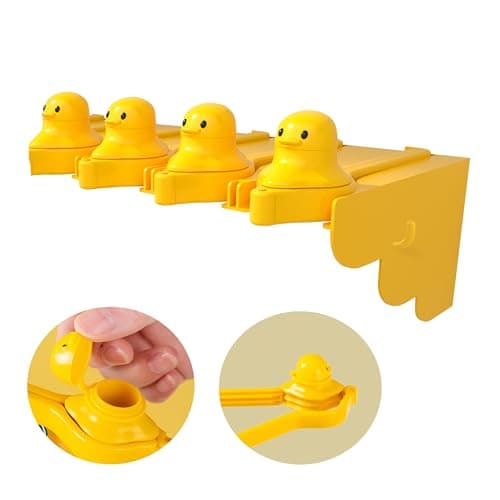 4 Pack Set Yellow Duck Shaped Chip Clips Food Bag Sealing Clips Keeping Food Fresh, Easy to Use and Store, Ideal for Various Seasoning And Food Bags Piping Bag Clips Bag Clips Bag Clips For Food — image 1
