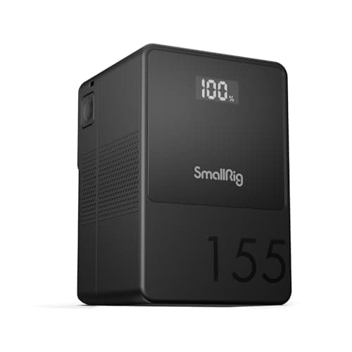 SMALLRIG V Mount Battery VB155, 155Wh / 10500mAh V Mount Battery with 100W Output, 3H Full Charge, with USB-C, D-TAP, USB-A, Dual DC Ports, OLED Screen, for Camera, Camcorder, Monitor, Video Light