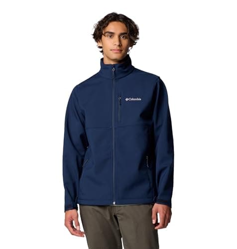 Columbia Mens Ascender Softshell Full Zip Rain Jacket, Collegiate Navy, Medium
