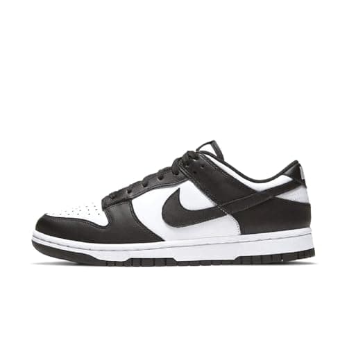 Nike Women's Dunk Low Sneakers, White/Black/White, 8.5 Medium US
